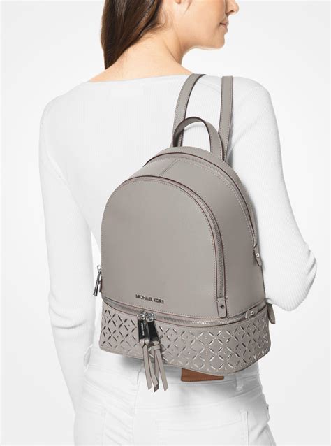 michael kors rhea medium embellished leather backpack|Michael Kors rhea colorblock backpack.